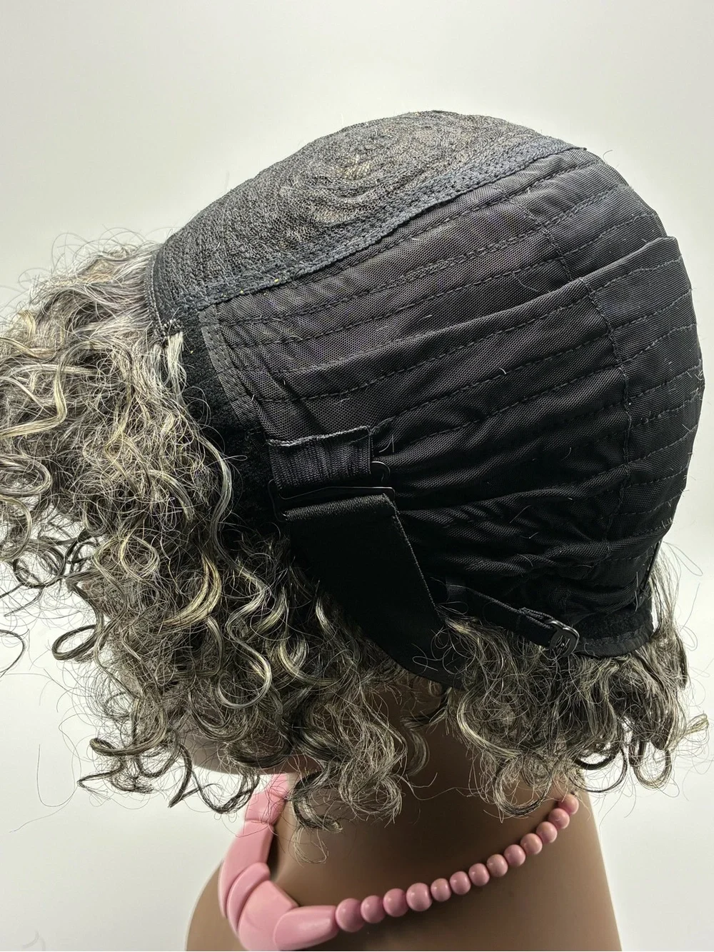 Short Curly human hair Wig in Silver Gray - Women Hair.  Human Hair